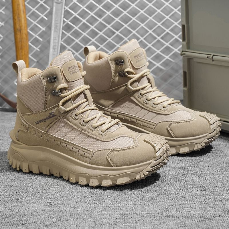 Ronan | Hoge heren wandelschoenen met veters en profielzool