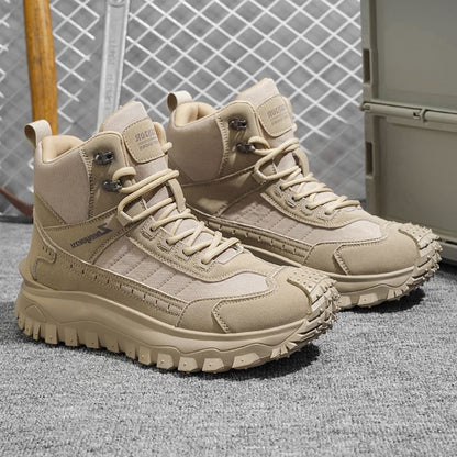 Ronan | Hoge heren wandelschoenen met veters en profielzool