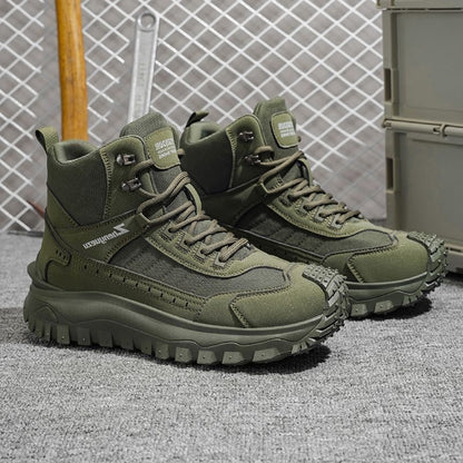 Ronan | Hoge heren wandelschoenen met veters en profielzool