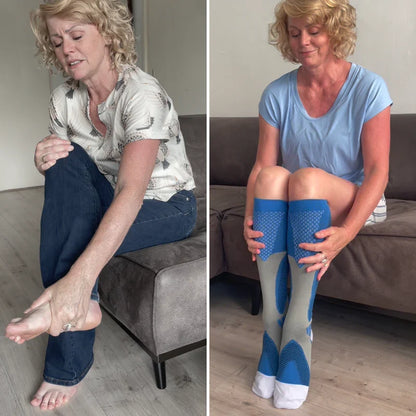 Kniehoge compressiekousen