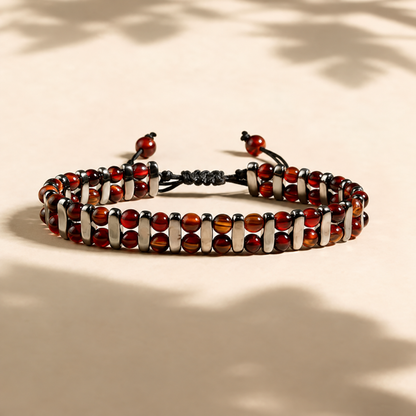 Kian | Verstelbare tijgeroog armband voor heren en dames