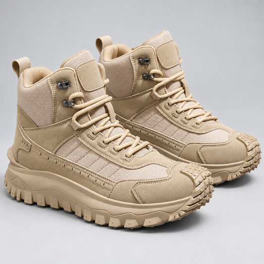 Ronan | Hoge heren wandelschoenen met veters en profielzool