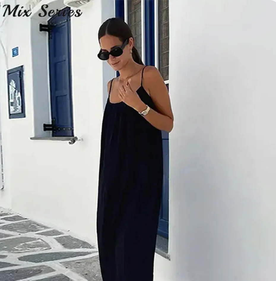 Zomerjurk Dames met Open Rug – Lange Maxi Jurk