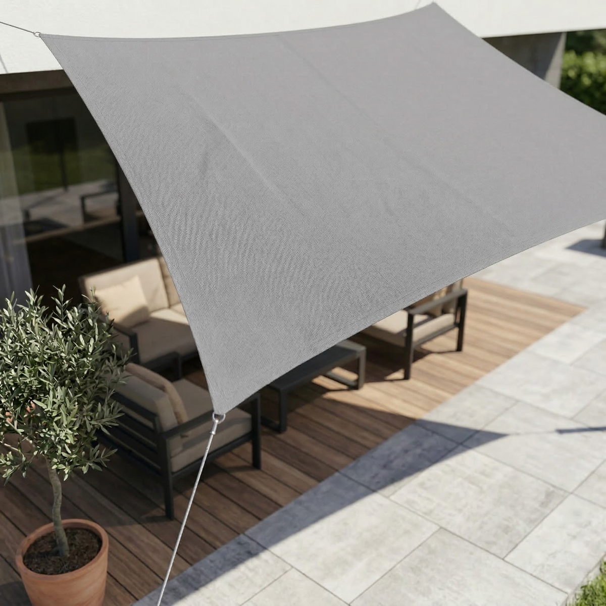 Rechthoekig schaduwdoek | Voor tuin, terras en balkon
