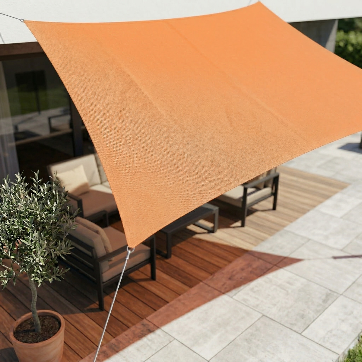 Rechthoekig schaduwdoek | Voor tuin, terras en balkon