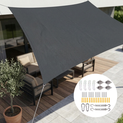 Rechthoekig schaduwdoek | Voor tuin, terras en balkon