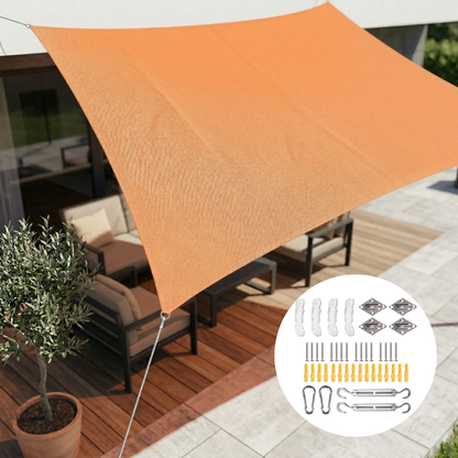 Rechthoekig schaduwdoek | Voor tuin, terras en balkon