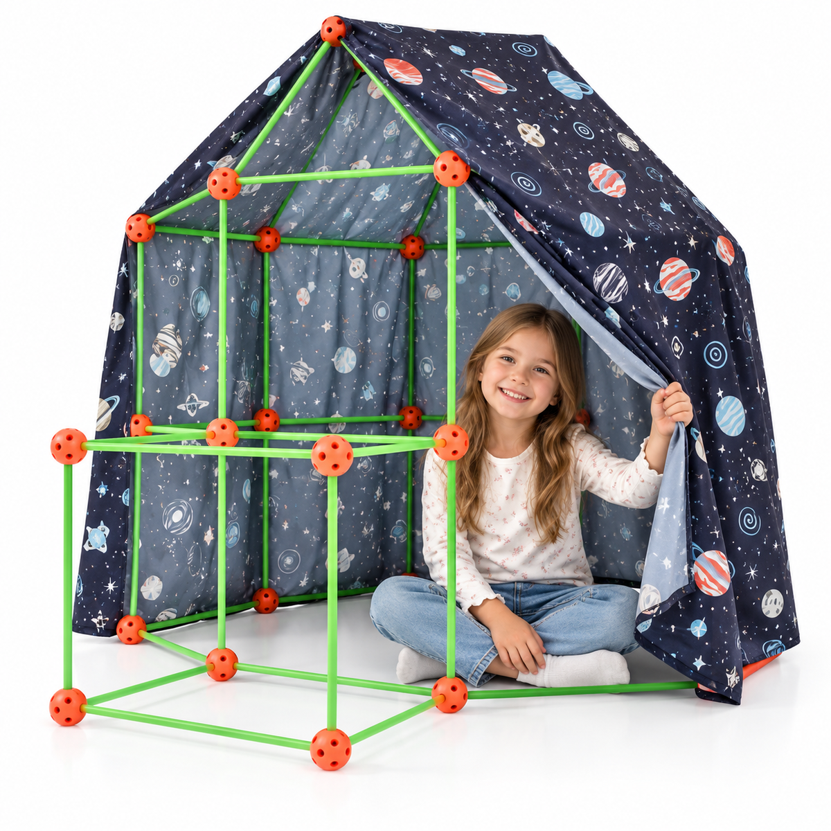 Fortino | Huttenbouwset voor kinderen om zelf een speeltent te bouwen