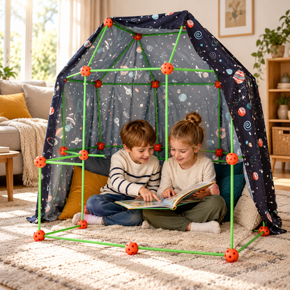 Fortino | Huttenbouwset voor kinderen om zelf een speeltent te bouwen