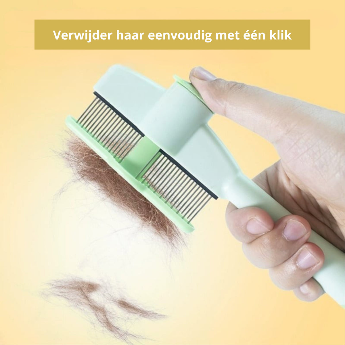Groomly kam hond en kat — verwijdert losse haren, klitten en vlooien