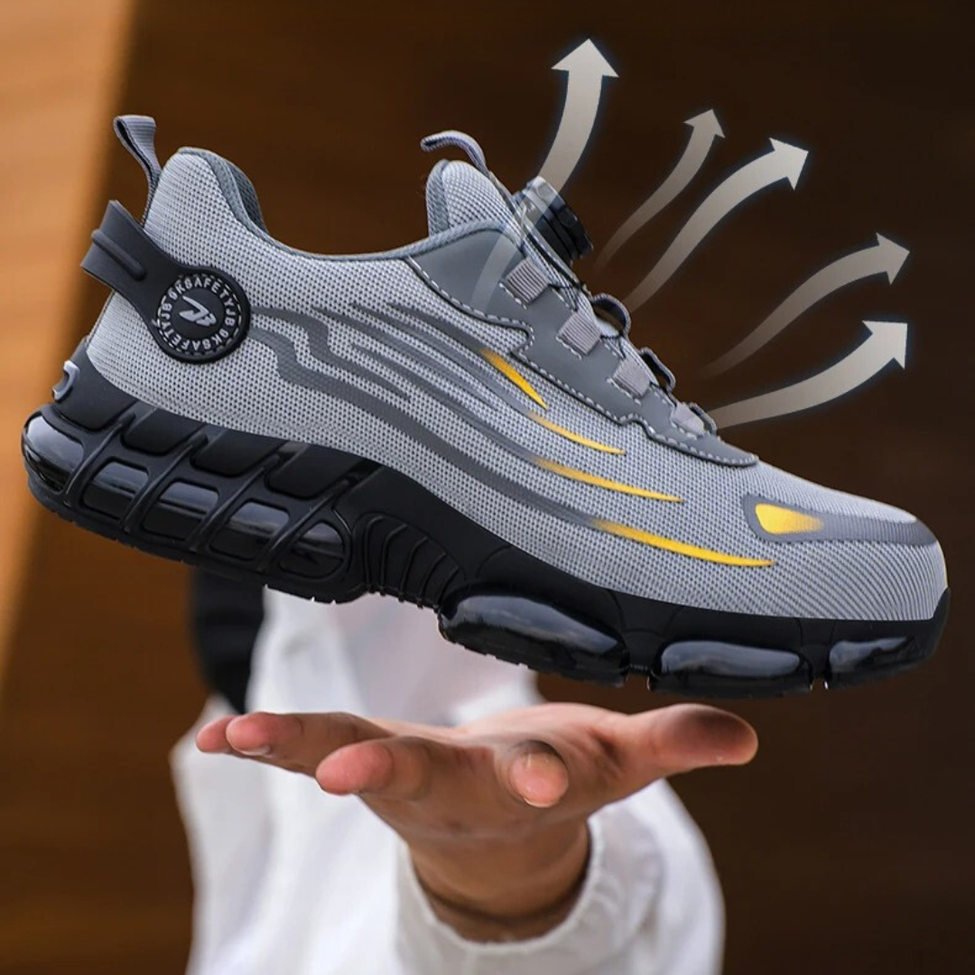 Werkschoenen heren met draaisluiting en verstevigde neus