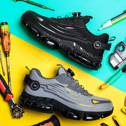 Werkschoenen heren met draaisluiting en verstevigde neus