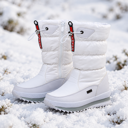 Mana | Gevoerde snowboots voor dames met zijrits