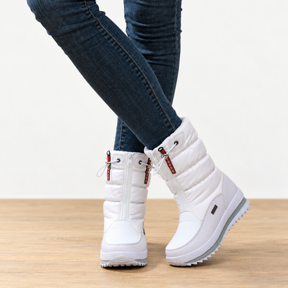 Mana | Gevoerde snowboots voor dames met zijrits