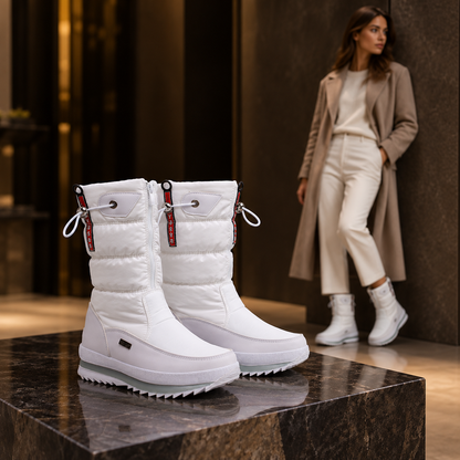 Mana | Gevoerde snowboots voor dames met zijrits