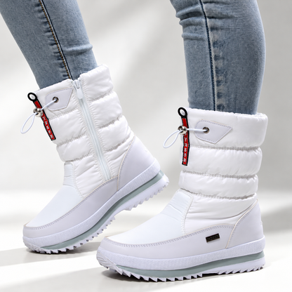 Mana | Gevoerde snowboots voor dames met zijrits