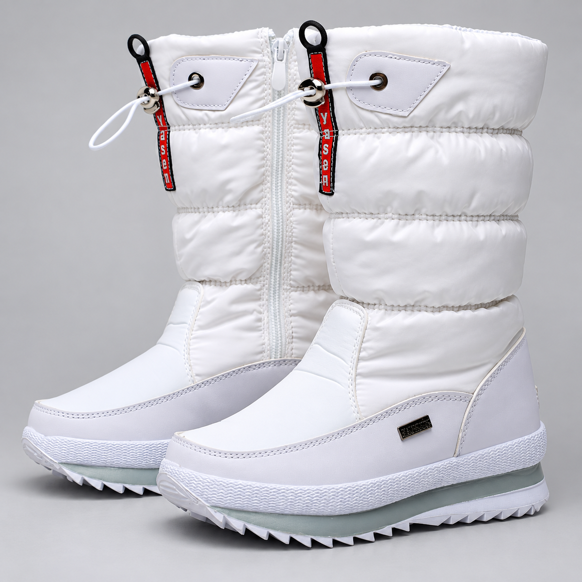 Mana | Gevoerde snowboots voor dames met zijrits