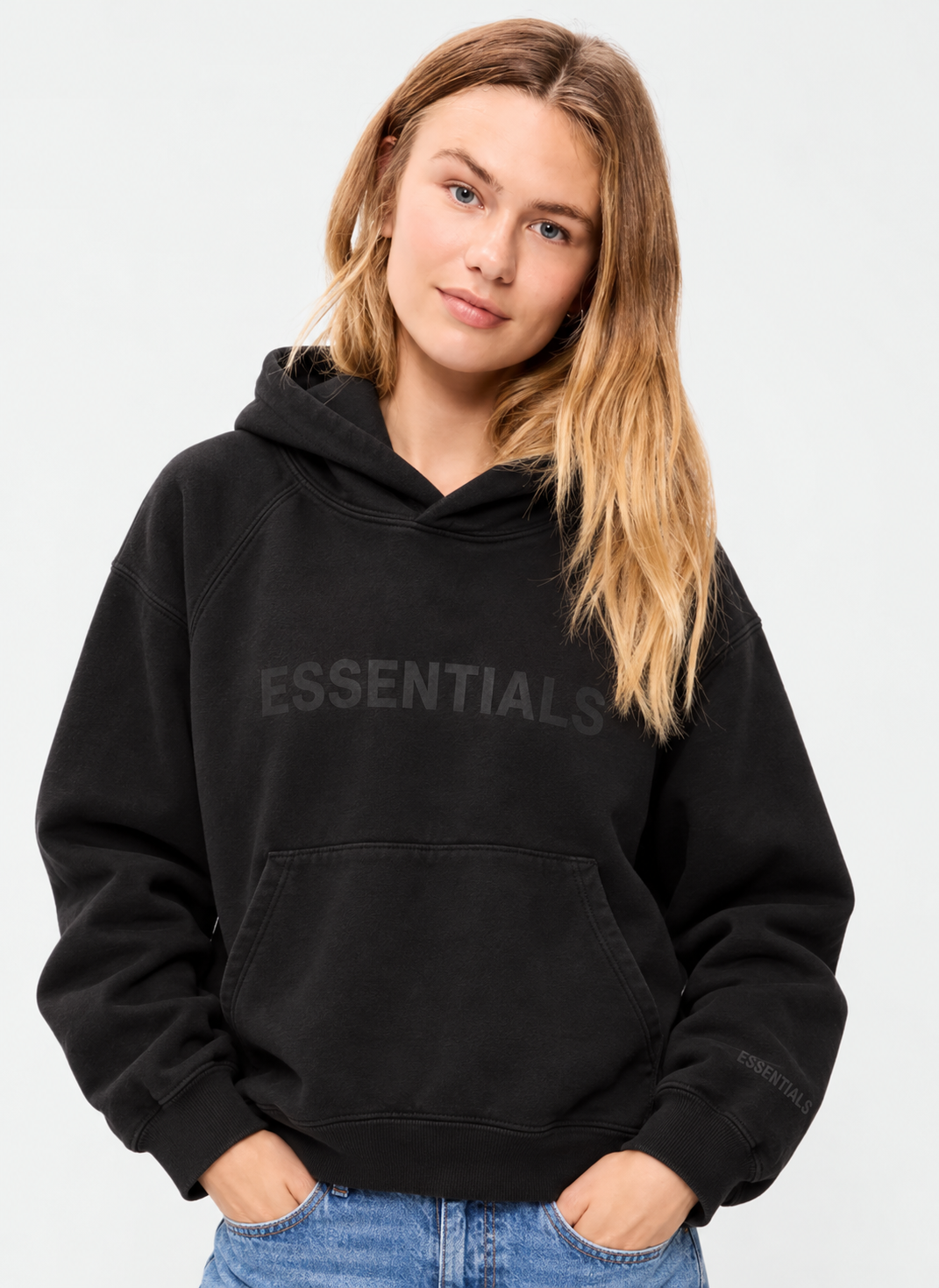 Hoodie dames | Oversized model met ESSENTIALS-opdruk