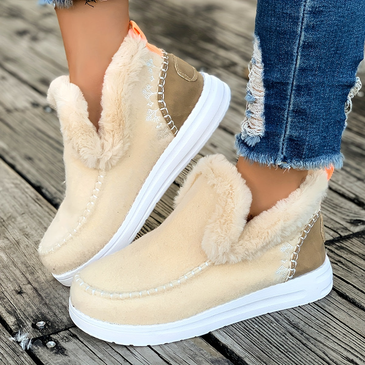 PlucheWarm Damespantoffels – Antislip en Superzachte Wintervoering