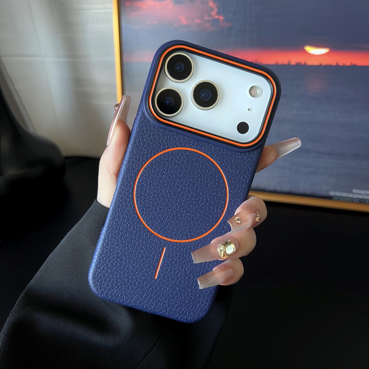 iPhone hoesje | Kunstleer, compatibel met MagSafe