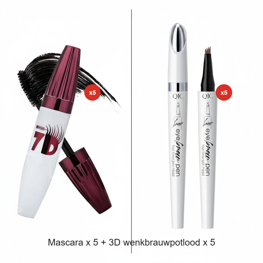 Vlekbestendige mascara voor krullen en verlengen