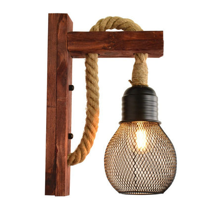 Rustic Rope Wall Lamp