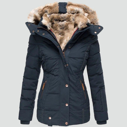 Maren | Getailleerde winterparka voor dames met capuchon