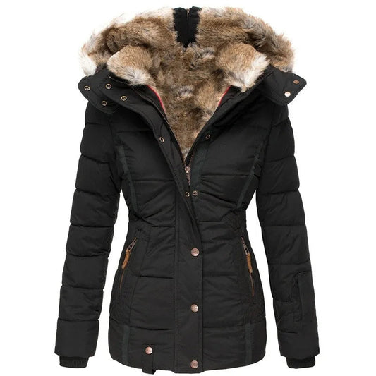 Maren | Getailleerde winterparka voor dames met capuchon