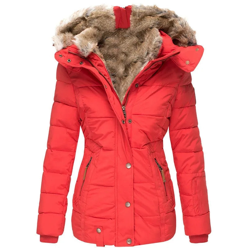 Maren | Getailleerde winterparka voor dames met capuchon