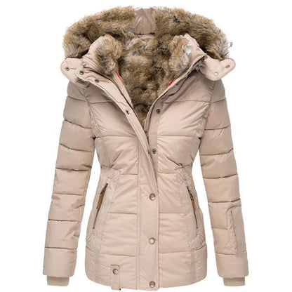 Maren | Getailleerde winterparka voor dames met capuchon