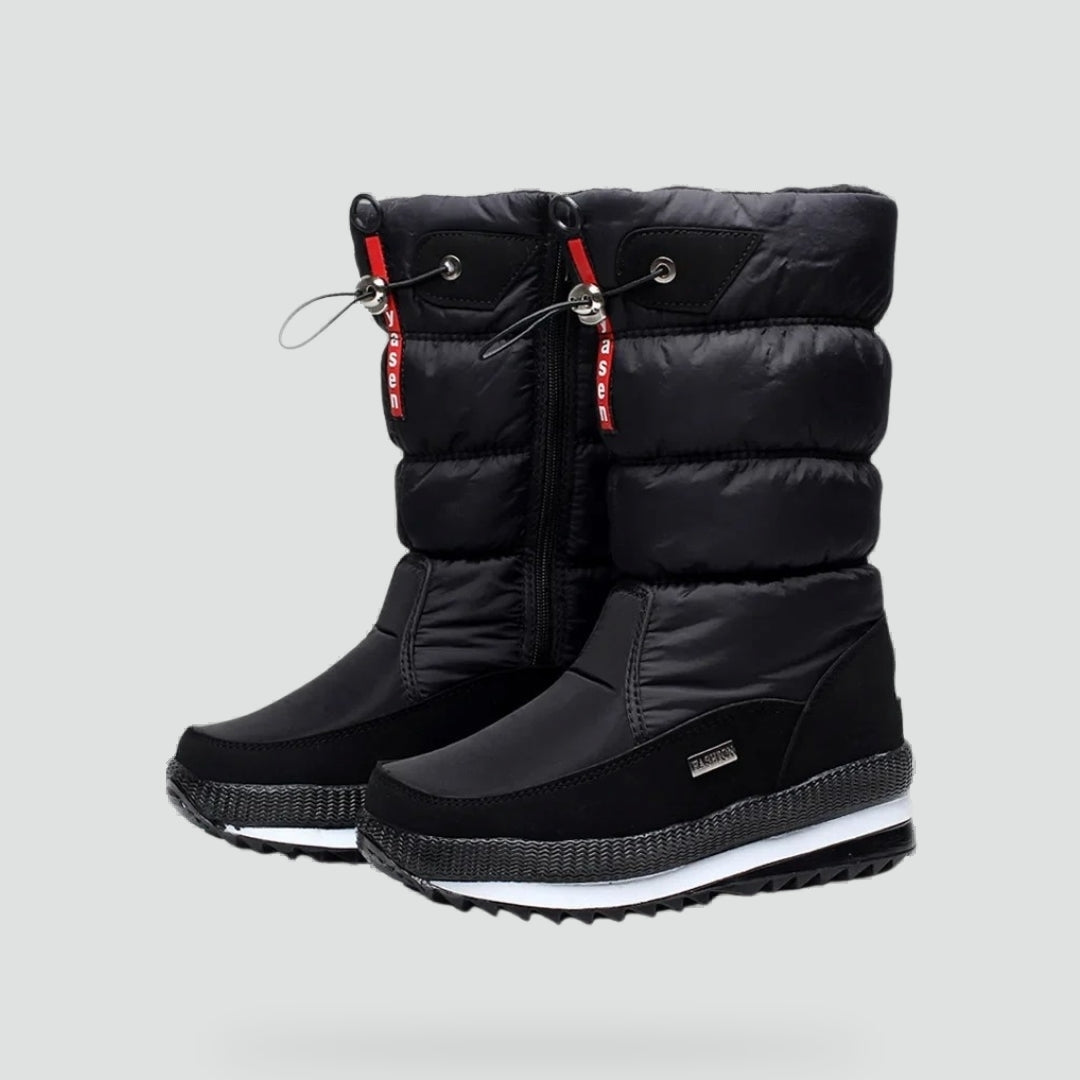 Mana | Gevoerde snowboots voor dames met zijrits