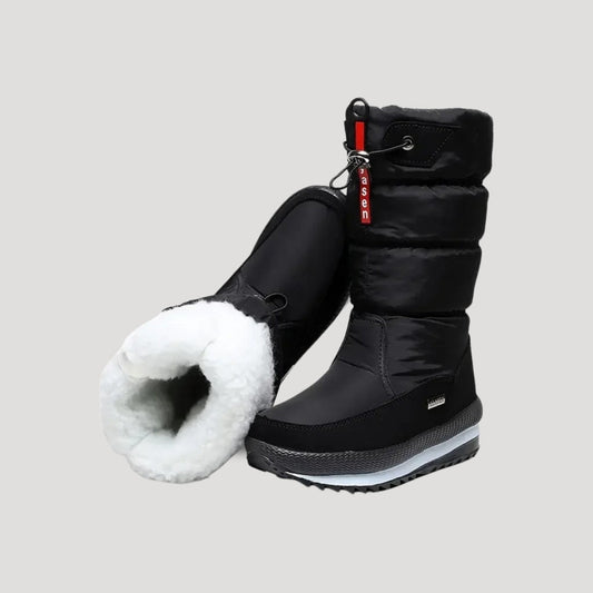 Mana | Gevoerde snowboots voor dames met zijrits