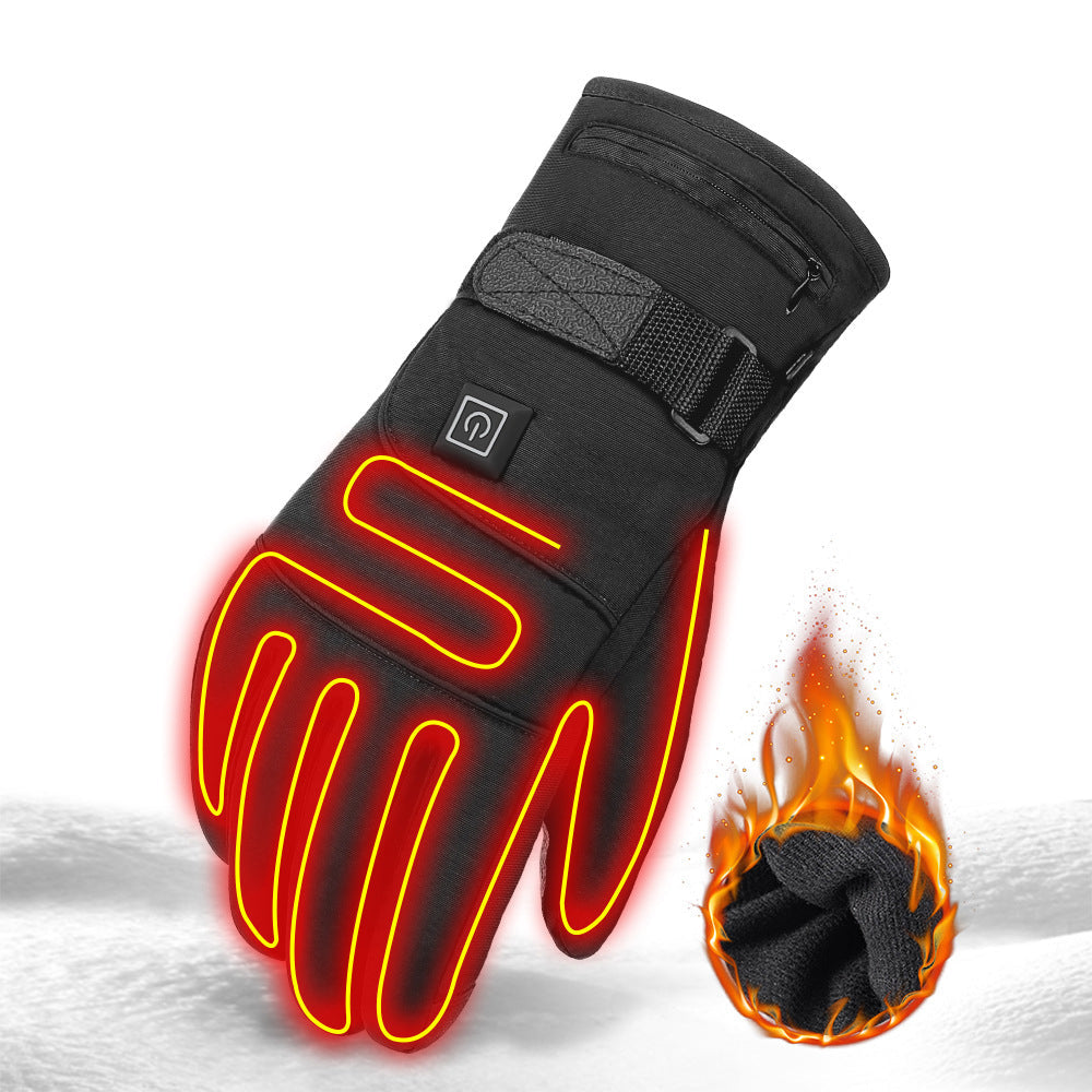 Elektrische verwarmde handschoenen met touchscreen en batterijvoeding