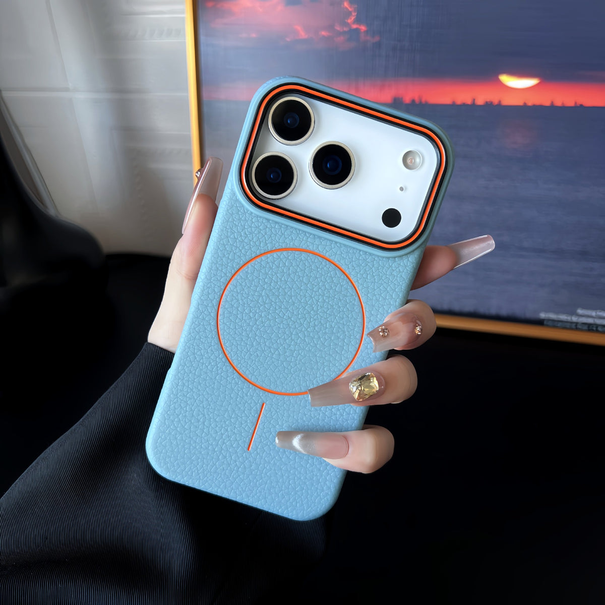 iPhone hoesje | Kunstleer, compatibel met MagSafe