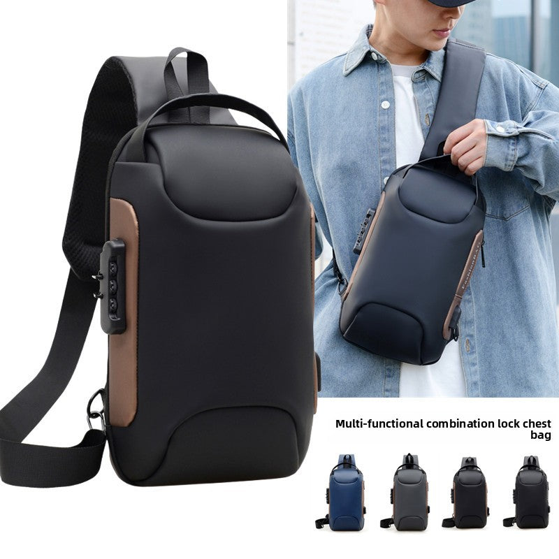 Lucien | Crossbodytas voor heren met cijferslot en USB-poort