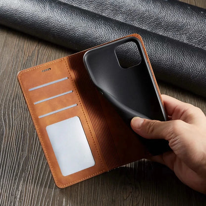 Timo | Leren iPhone hoesje met magneetsluiting
