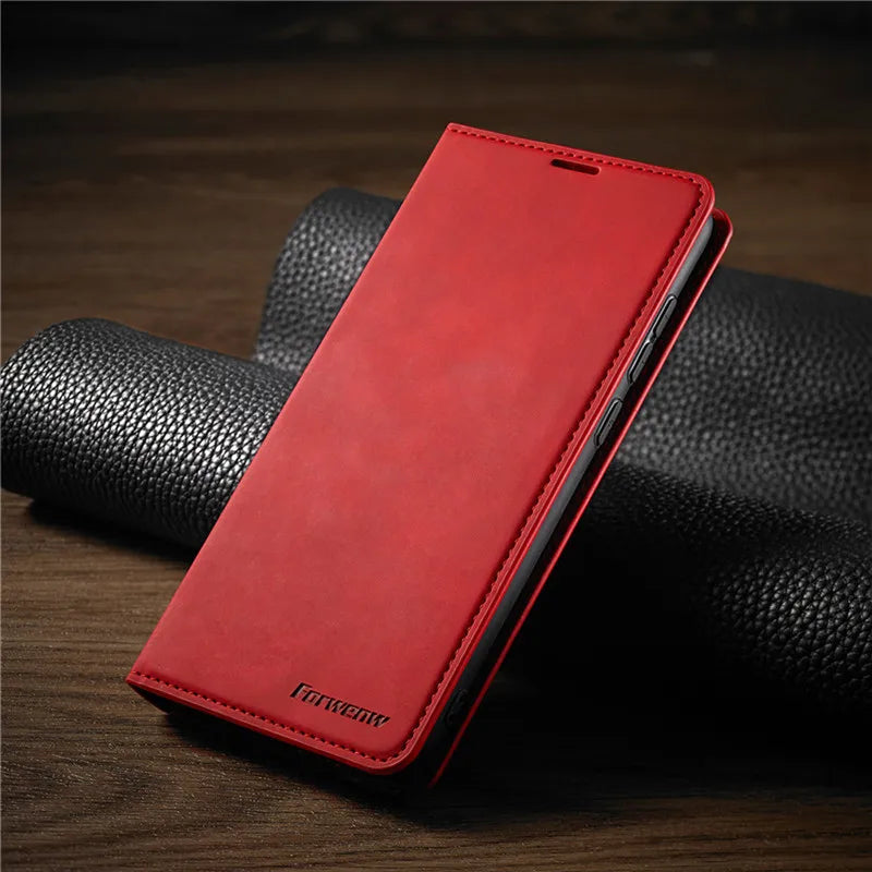 Timo | Leren iPhone hoesje met magneetsluiting