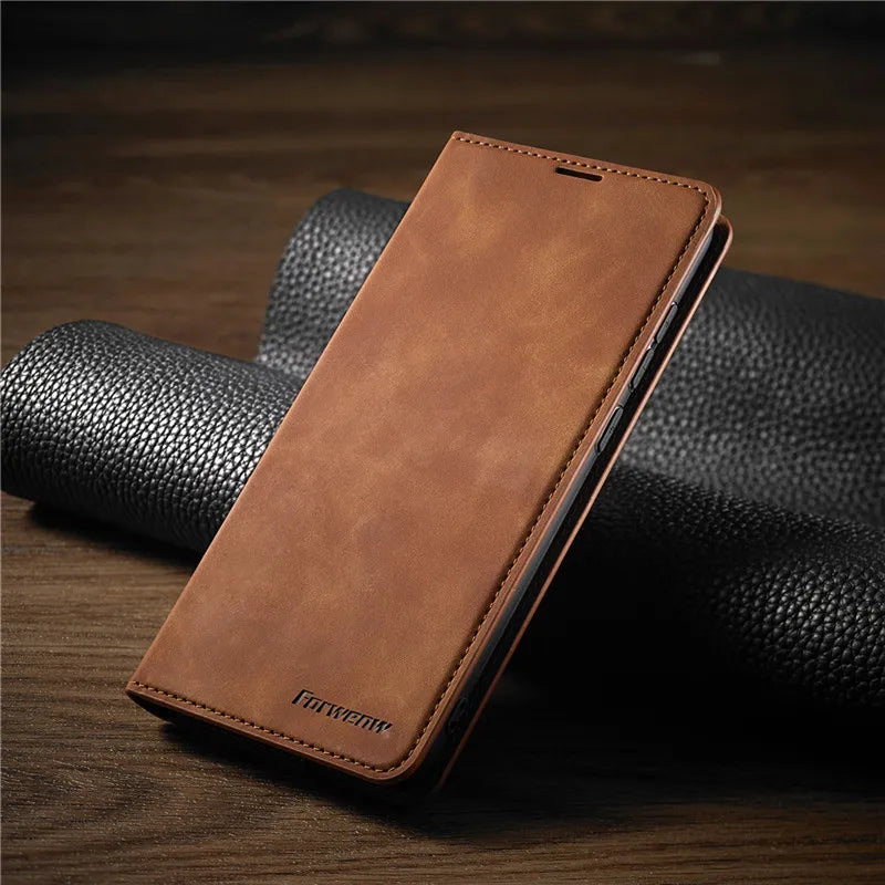 Timo | Leren iPhone hoesje met magneetsluiting