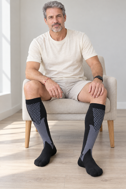 Kniehoge compressiekousen