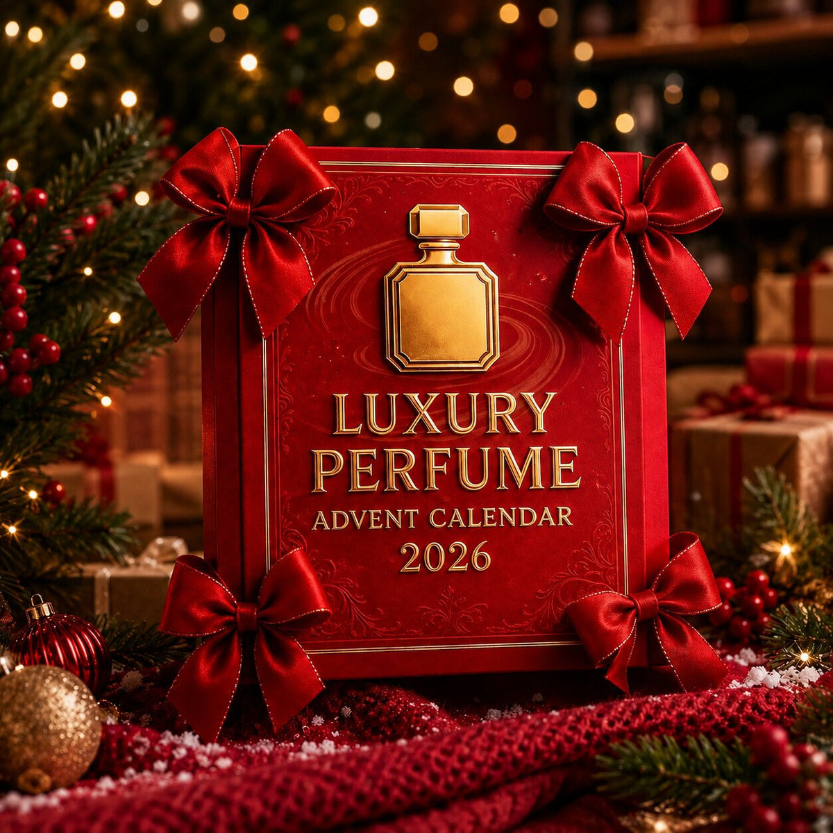 Adventskalender met 2D-hangers | Parfumflaconmotieven zonder parfum