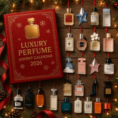 Adventskalender met 2D-hangers | Parfumflaconmotieven zonder parfum
