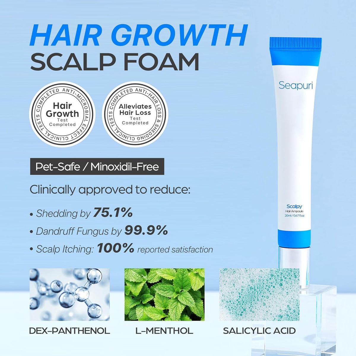 Seapuri Scalpy | Scalp serum met massage-applicator 20 ml