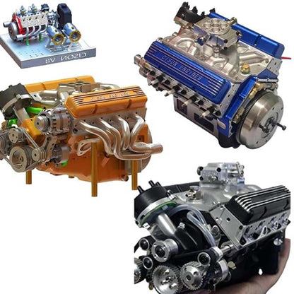 V8-motor bouwpakket | Miniatuur benzinemotor voor modelbouw
