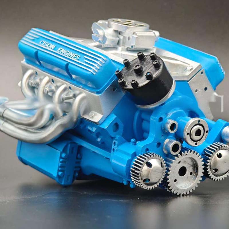 V8-motor bouwpakket | Miniatuur benzinemotor voor modelbouw