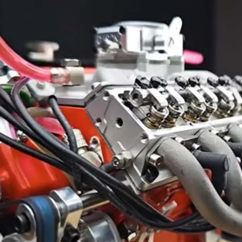 V8-motor bouwpakket | Miniatuur benzinemotor voor modelbouw
