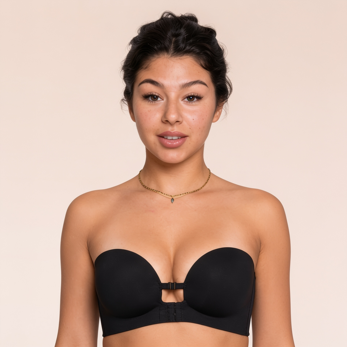 Camellia™ Strapless Push-Up BH met Voorsluiting – Antislip & Draadloos